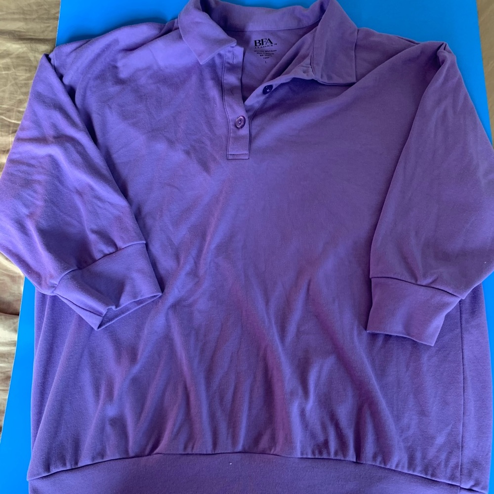VINTAGE PURPLE COLORED HALF SLEEVE SHIRT
